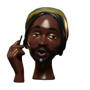 Black Woman Head Incense Burner Black People Smoke Cigarettes Incense Holder Decorative  Airflow Incense Burner Statue 4