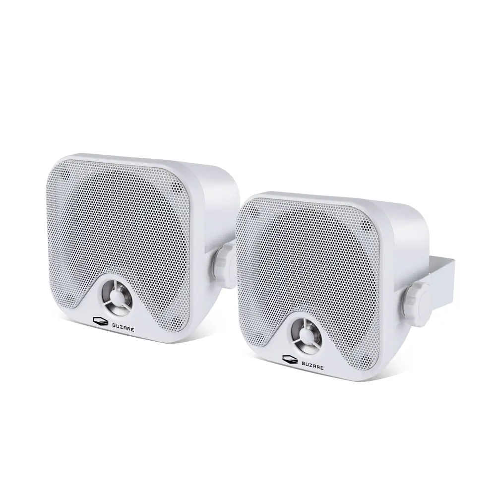 GUZARE 2Pcs 4 Inch Marine Waterproof Outdoor Speakers For Boat Speakers for ATV UTV Golf Cart Tractor Powers Ports Truck Yacht