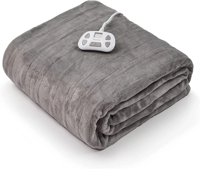 Warm Storm Electric Heated Blankets Flannel Queen Size Dual Control Fast Heating  Blanket