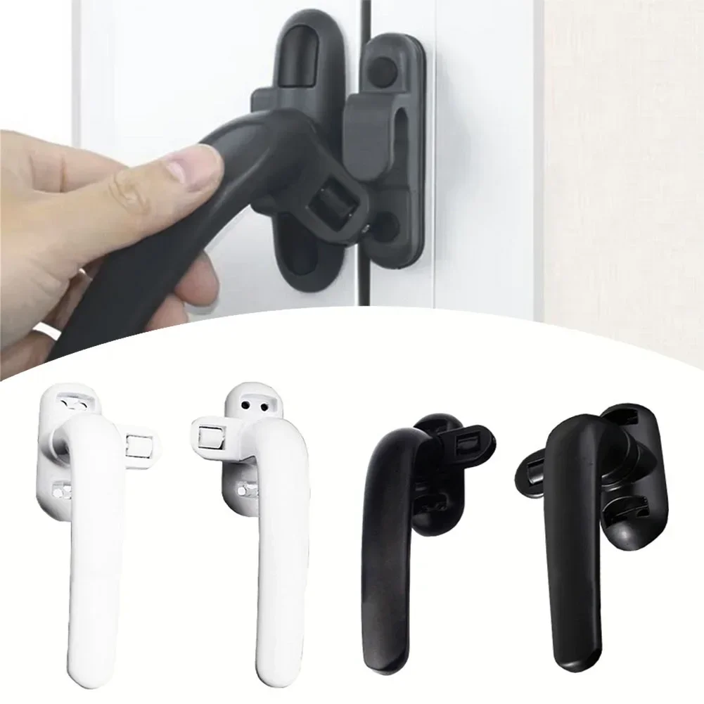 Window Handles With Lock Handle Aluminum Alloy Door Handle Anti-Theft Locks Buckle Casement Locking Handle For Door Window