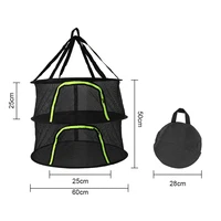 Hanging Basket Folding Rack For Vegetable Flowers Buds Plants Organizer Mesh Dryer Bag With Zipper Herbs Drying Net 2 Layers 2