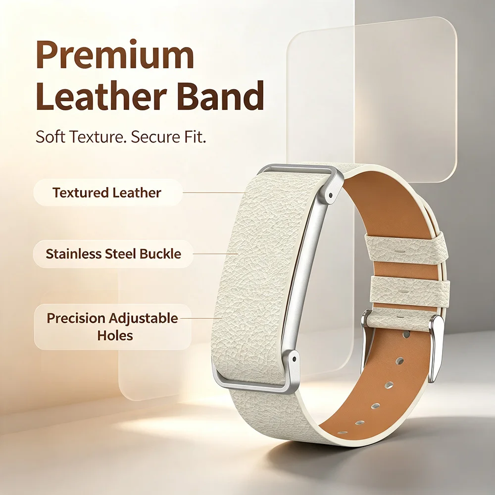 Leather-Textured Adjustable Strap - Soft Touch Daily Accessory Replacement Band