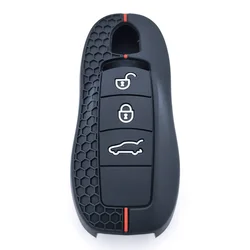 Luxury Car Key Cover - Premium Remote Key Protector Holder Accessories (Black)