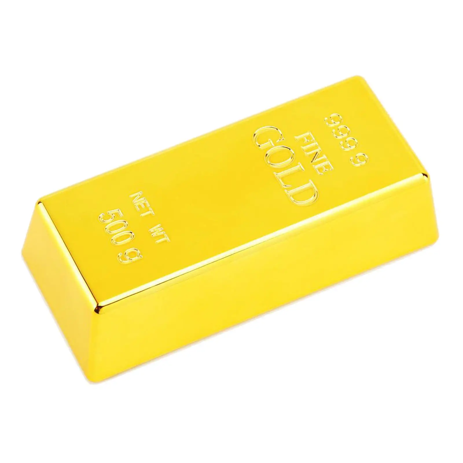 Creative Fake Gold Bar Bullion Door Stop Heavy Brick Paperweight Prop