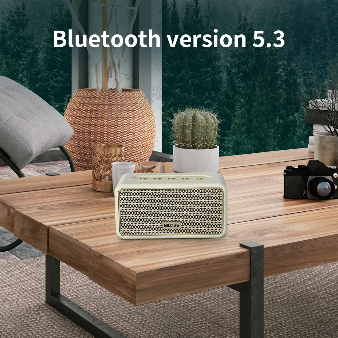 Mlove A100 Portable Bluetooth Speaker Wireless Bluetooth 5.3 Stereo Sound 24-Hour Playtime Rich Bass IPX5 Waterproof
