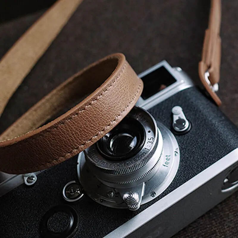 Per Leica M3 M6 M9 M10 Fuji Sony Nikon Canon Hole Type Cinturino Per Fotocamera In Vera Pelle