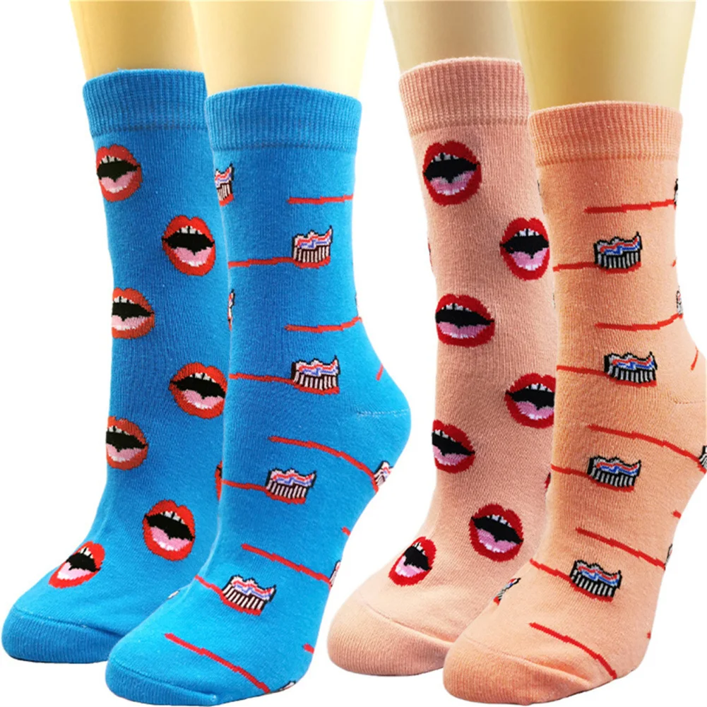 

4 Pairs Men Women Sports Socks Breathable And Sweat-absorbing Cotton Cartoon Printed Casual Ankle Socks For Gym Works