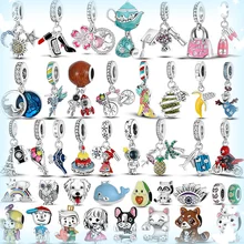 Collier Pandora Original en argent Sterling 925 pour femmes, breloques en émail, nouvelle collection de pendentifs de perles, bijoux fins 