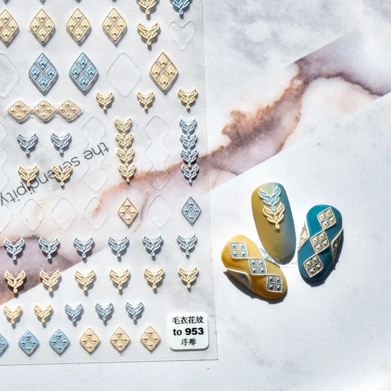 

[Meow.Sensei] Relief 951 Hot Adhesive Cute Nail Stickers Japanese Stickers Nail Stickers Sweater