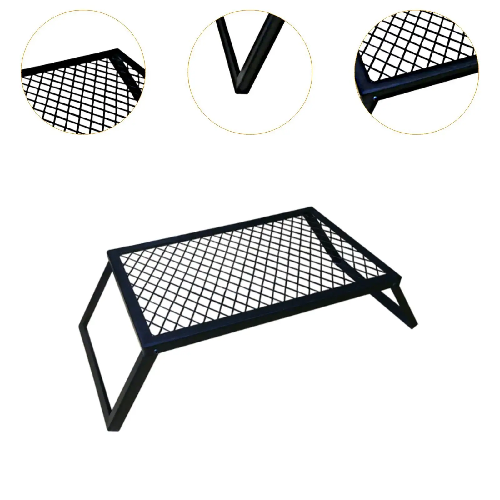 Folded Campfire Grill Grate Portable Multifunctional BBQ Grill Camping Grill for RV Camping Hunting Adventures Trip Fishing