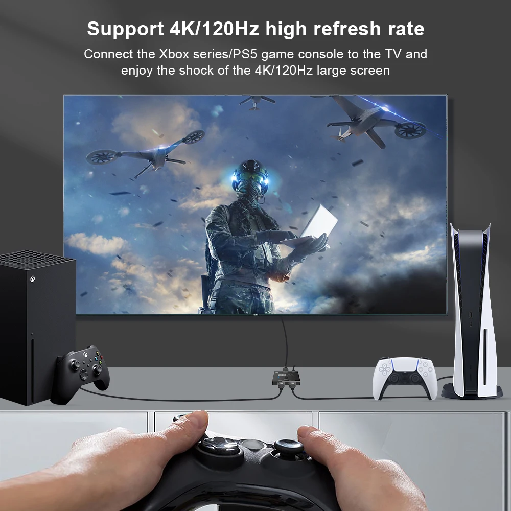 HDMI 2.1 8K ġ 2 In 1 Out 8K @ 60Hz 4K @ 120Hz HDMI ġ VS DP1.4 4K 8K Displayport 1x2 й 2x1  ġ 8K DP