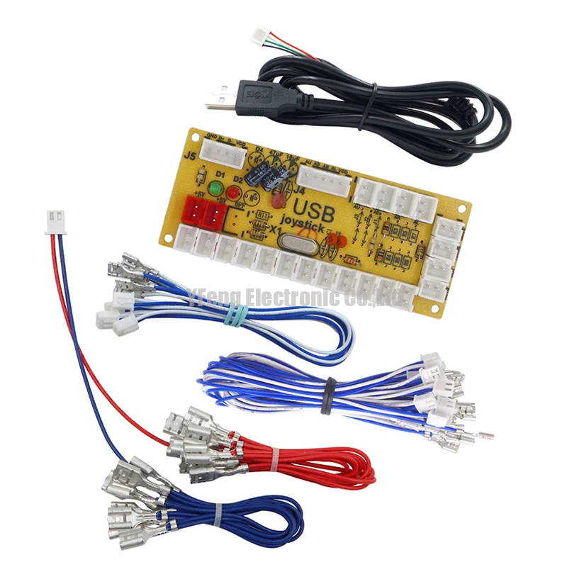 MAME PC 격투 게임 비디오 게임 콘솔용 조이스틱 컨트롤러 키트, 제로 지연 아케이드 USB 인코더 보드, 좋은 품질