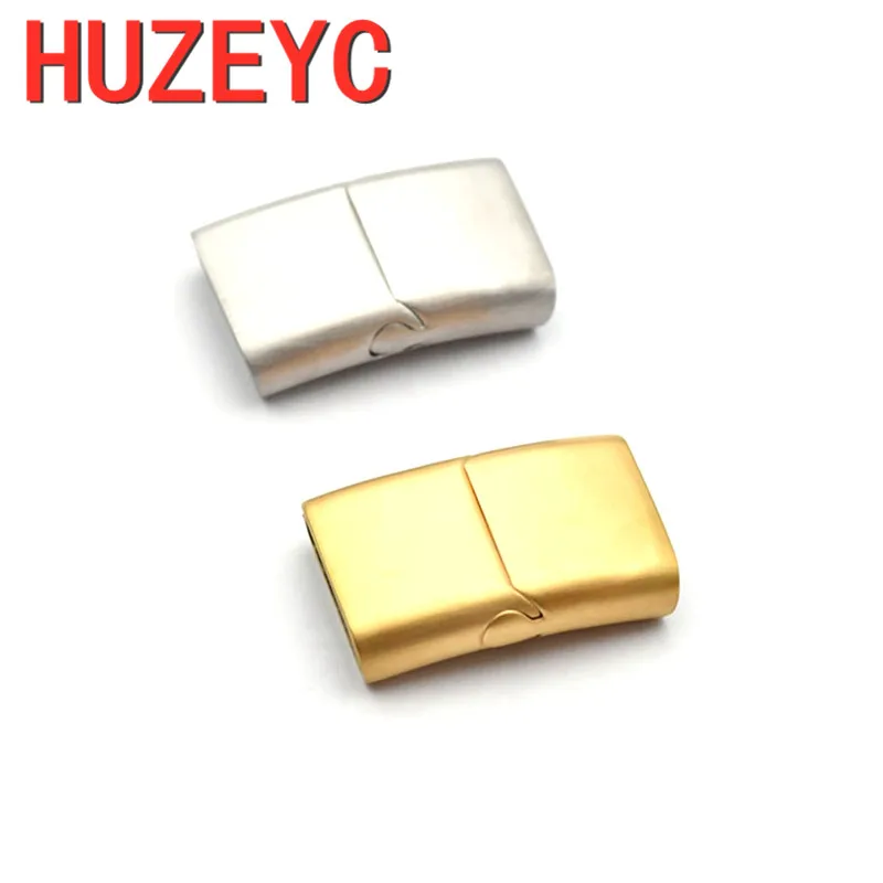 

10pcs 16*5mm Hole Stainless Steel Magnet Clasp Leather Cord Side Opening Clip Button Bracelet DIY Jewelry Making Accessories