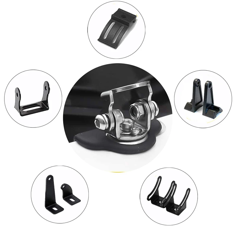 Headlight Holder Lamp Holder Led Work Light Holder Steel Car Hood Headlight Bracket Pillar Hood Mount Rotatable Bracket Headlight Holder Led Work Light Bar Support 1pc/2pcs
