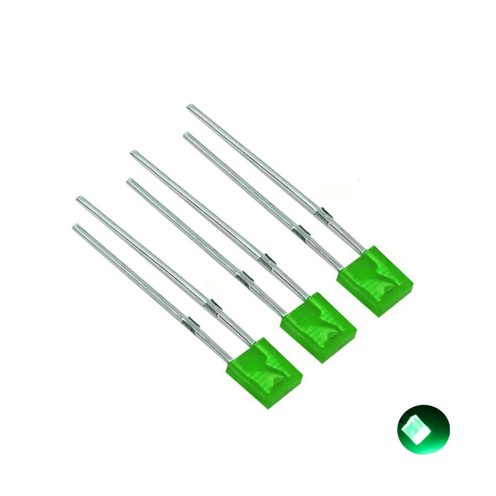 100PCS/lot Super Bright 2x5x7 Square 5-Color Short-LEG Light-Emitting Diode LED In-Line Lamp Beads led lamp beads led products led diodes