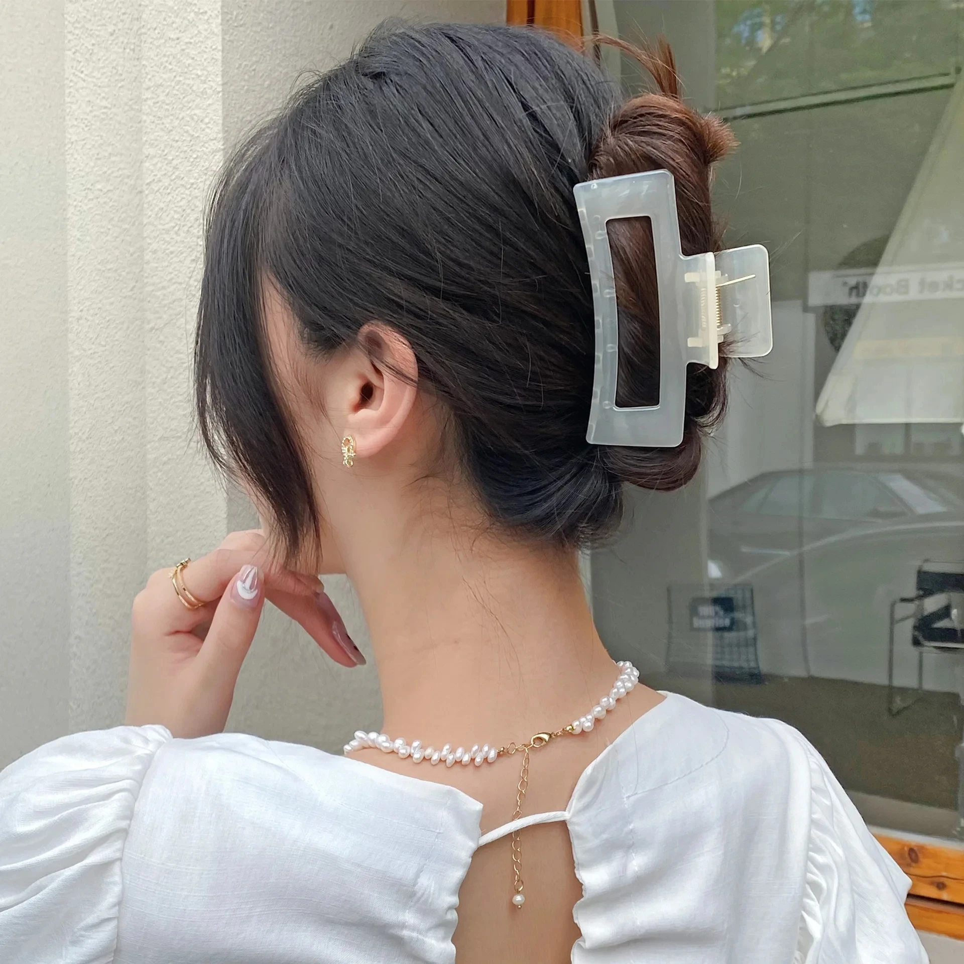 Hair Clip Women Hairpins Girls Hairgrips Claw Geometric Barrettes Crab Korean Fashion Hair Accessories Black Gold Letter hair claw,hair clips,hair accessories
