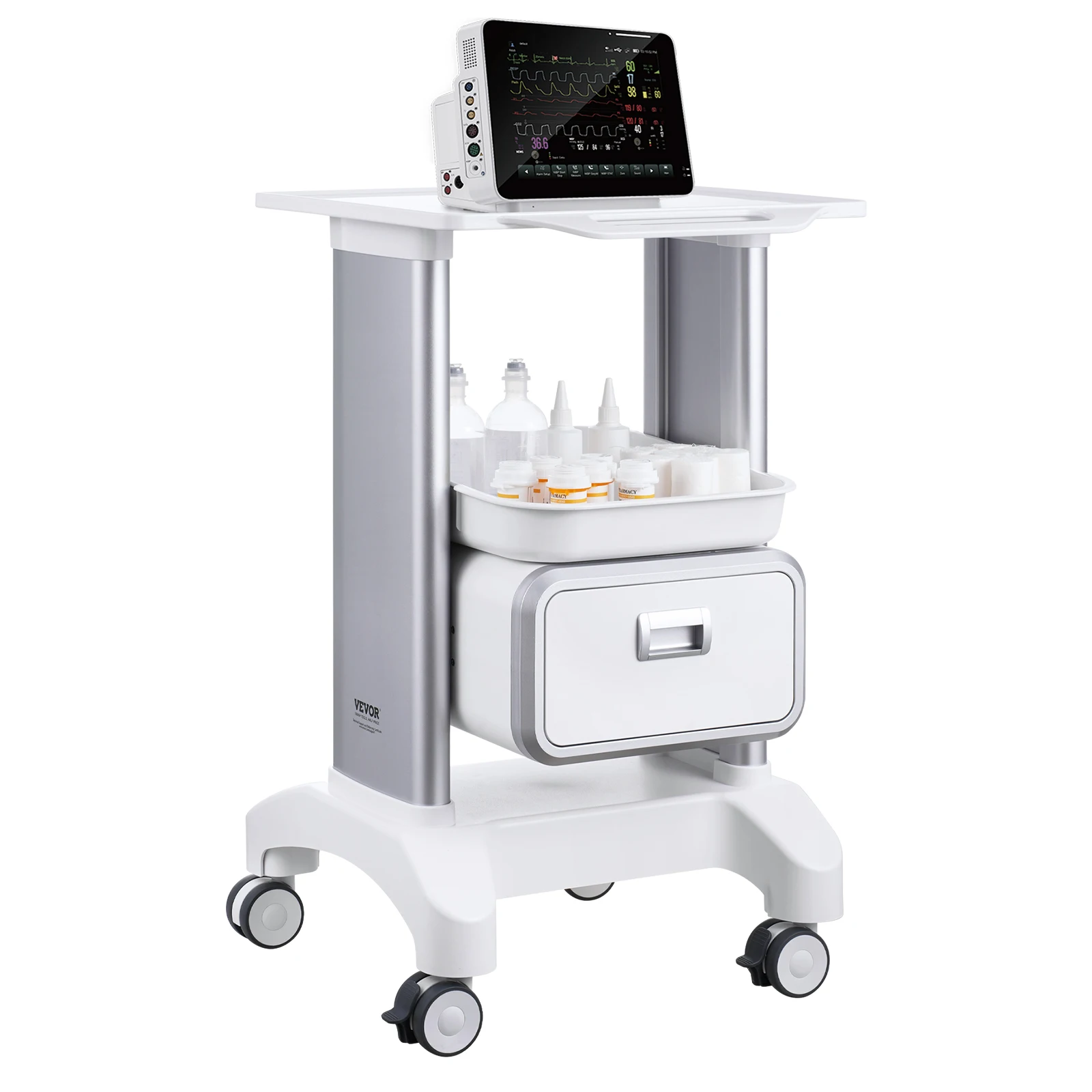 ABS Mobile Lab Utility Cart for Clinic Hospital Salon