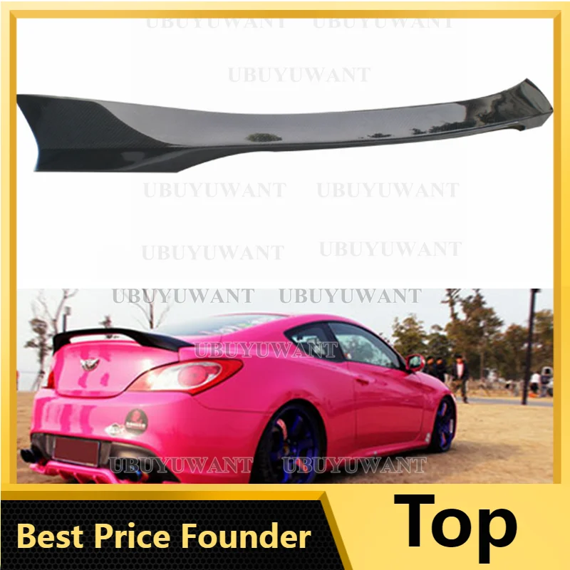 

For Hyundai Tiburon Genesis Coupe 2010-2012 Auto High Quality Carbon Fiber Rear Lip Spoiler Trunk Boot Wing 1Pcs Car Styling