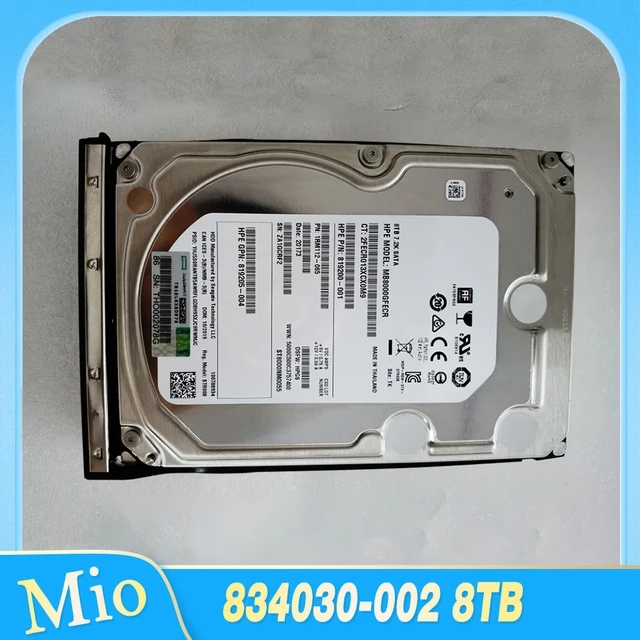 Для HPE 834028 -B21 834131 -001 SATA 6 ГБ 7,2 К 834030 -002 8 ТБ 1