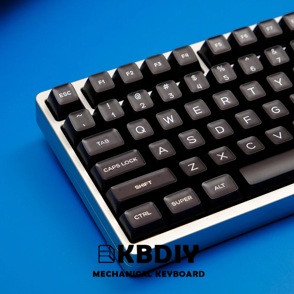 Kbdiy-keycap Translúcido Pyga para Teclado Mecânico SA Perfil Double Shot Roxo Preto Faça Você Mesmo Layout de Alice Gmk67 Abs