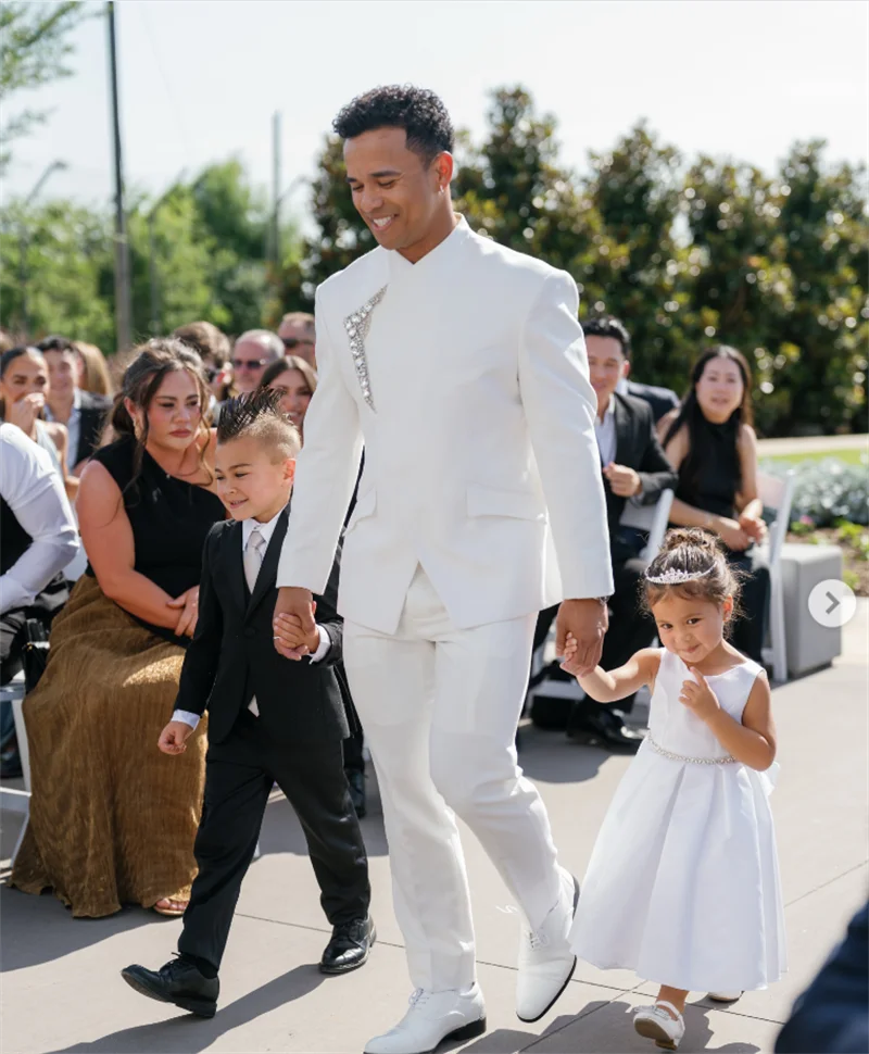 Ensemble de costume blanc pour homme