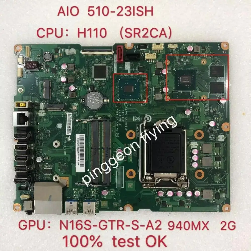 

for Applicable To AIO 510-23ISH All-in-One Motherboard HM110 GPU:940MX 2G LA-D951P Mainboard FRU 00UW379 00UW378