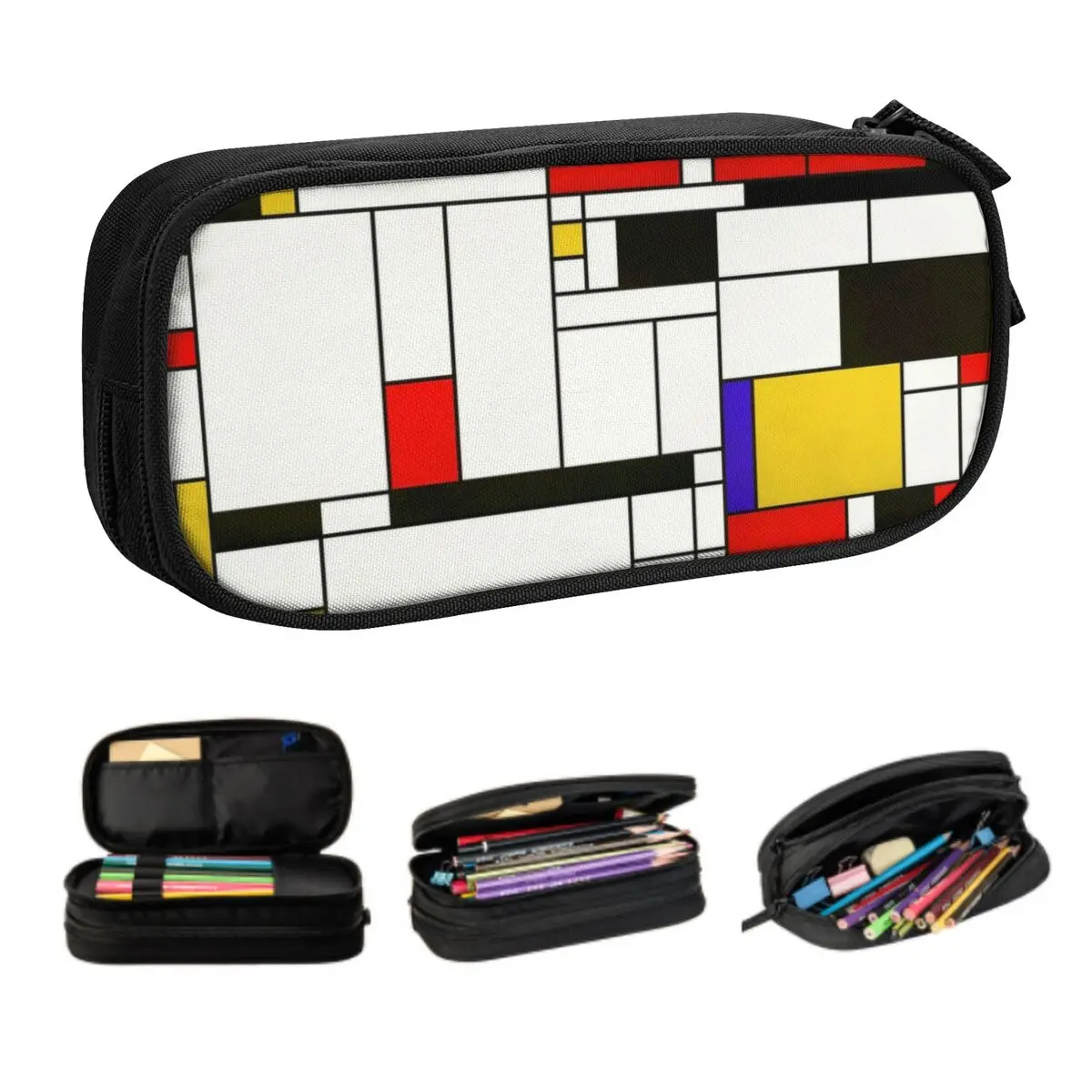 

Индивидуальный стиль Piet Mondrian абстрактное искусство для мальчиков и девочек большой вместимости Стильный пенал школьные аксессуары
