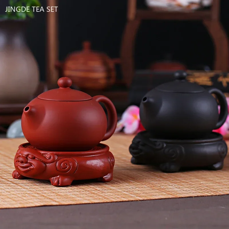 Chinese Purple Clay Tea Set Supplies Handmade Teapot Base Purple Sand Animal Model Tea Tray Traditional Tea Accessories