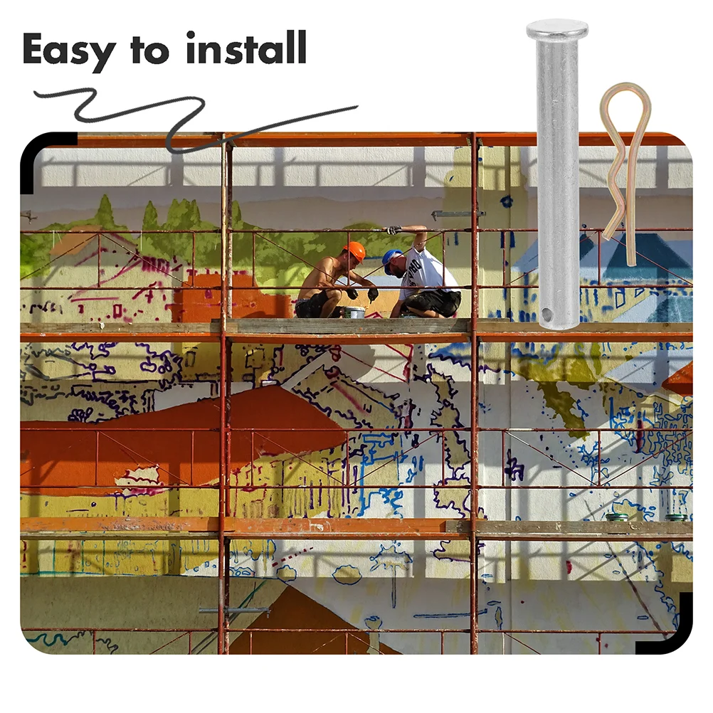 1 Set of Scaffolding Coupling Pin Scaffolding Insert Pin with Clips Scaffolding Accessories