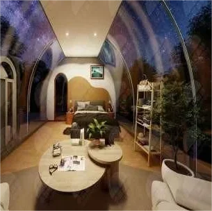 Cheap Sale Luxury Transparent Camping Hotel Round Polycarbonate Luxury Prefabricated Dome HouseDeposit price 5