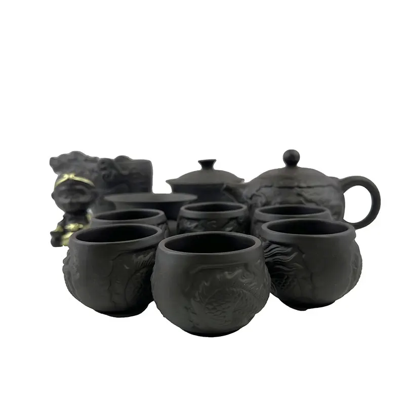 Purple sand Kung fu tea set original miner home tea infuser set Chinese teapot cover bowl cup new model