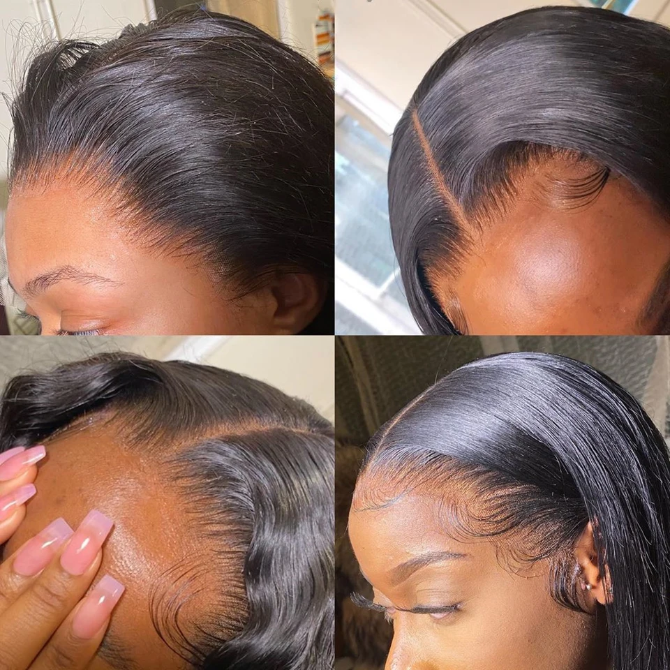 Proste, tkane ludzkie włosy w Promo, przedłużane wiązki włosów z koronką 13x4 frontalny brazylijski ludzki splot włosów zamknięcie 4x4