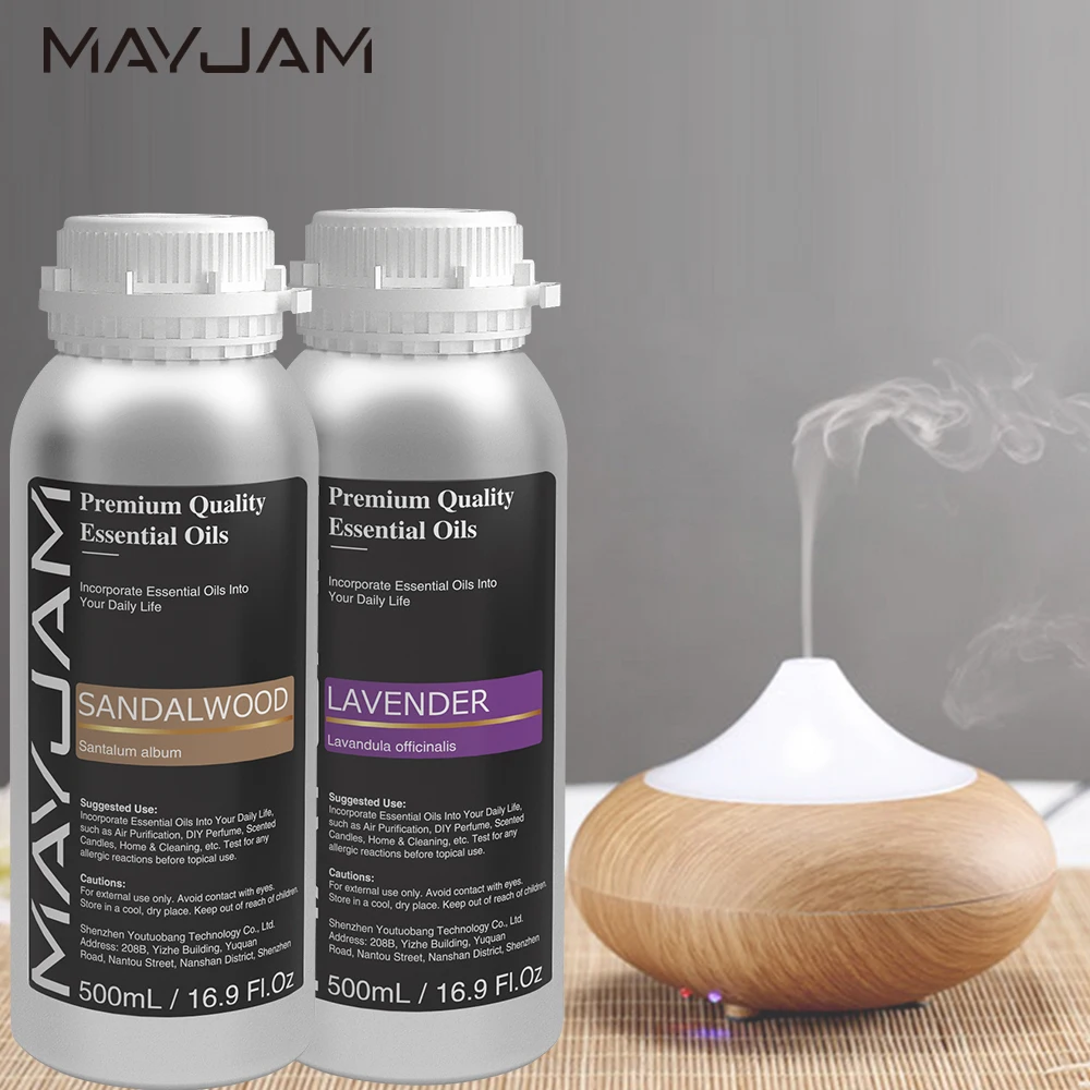 MAYJAM Free Shipping 500ML Essential Oil For Woman and Man Aroma Oil For Making Perfumes Humidifier Aromatic Diffuser namste aroma diffuser wifi essential oils fragrance diffuser 500ml capacity electric aromatic oasis hvac air freshener device