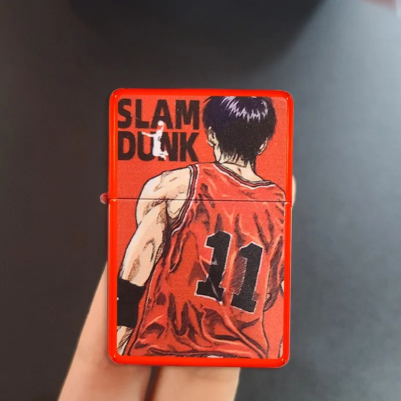 Kerosene Lighter Vintage kerosene grinding wheel lighter Japanese anime basketball flying man matte texture commemorative gift personality