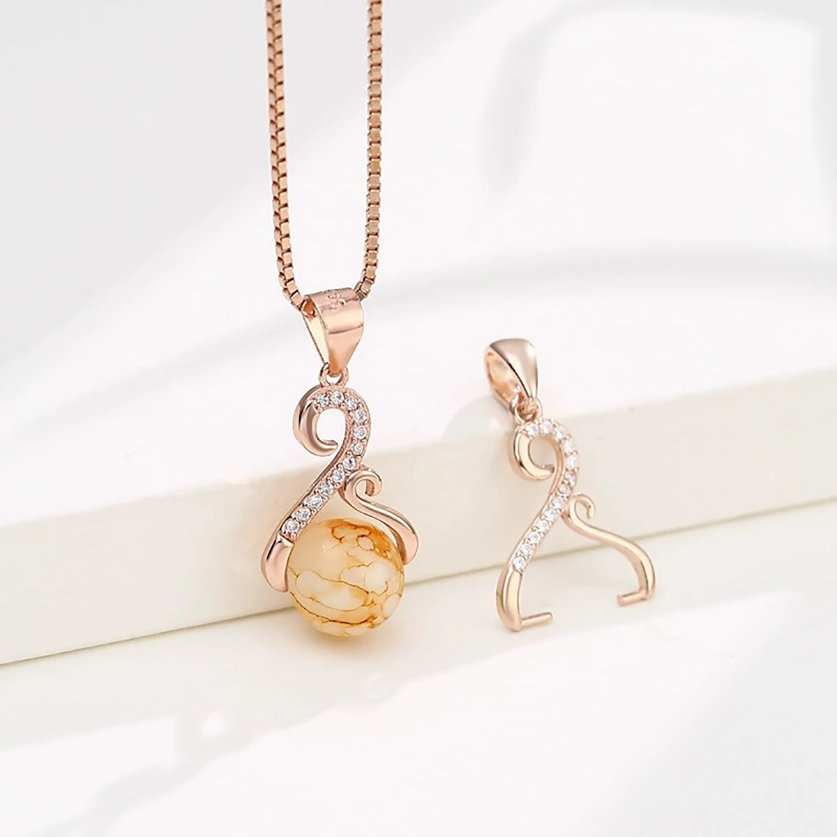 925 Sterling Silver Pendant Bails Pinch Clip Bail Connector fit Round Beads Mounting DIY Necklace Jewelry Making Accessories