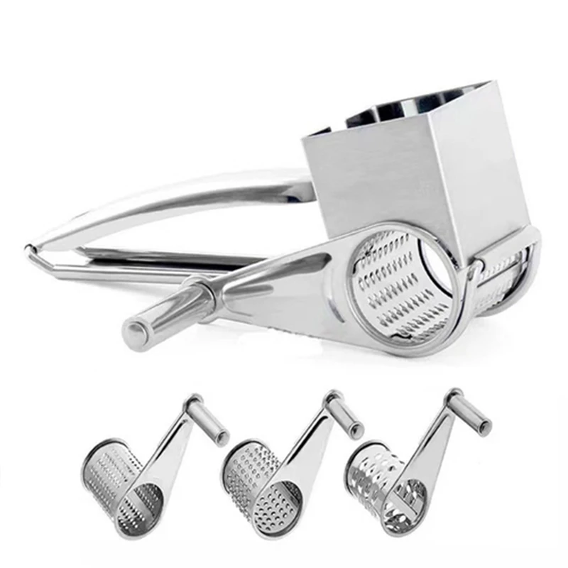 Stainless Steel Cheese Grater Hand Crank Rotary Blades Vegetable Chopper Multifunctional Kitchen Gadget cheese grater kitchen grater