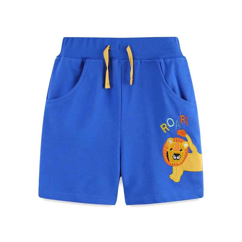 

Jumping Meters 2-7T Lion Embroidery Children's Shorts For Boys Girls Applique Kids Trousers Pants Baby Clothes