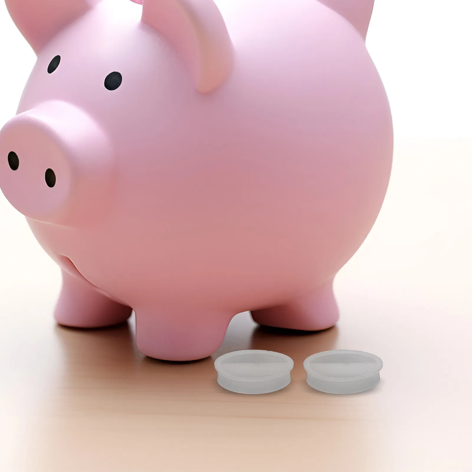 20개 돼지 저금통 바닥 교체 플러그 투명 원형 트위스트 락 플러그 돈 모으는 상자 구멍 덮개 스토퍼 캡 돼지 저금통 스토퍼