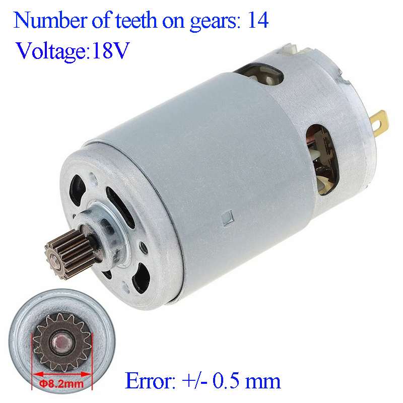 Power Tool Accessories RS550 Brushed Motor 14 Teeth 18V For Bosch For DeWalt For Makita Drill Wrench Logging Saw Chainsaw