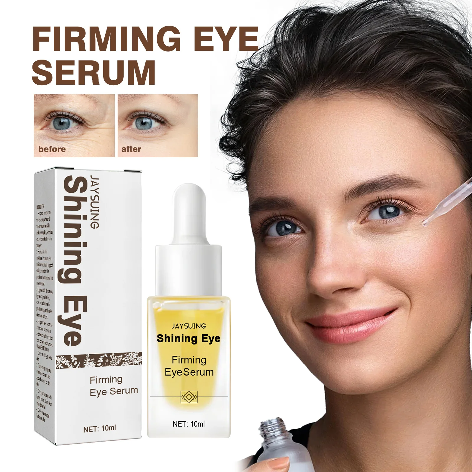 

Firming Eye Serum Smoothing Fine Lines Anti-Wrinkles Fading Dark Circles Improving Moisturizing and Hydrating Fluid Around Eyes