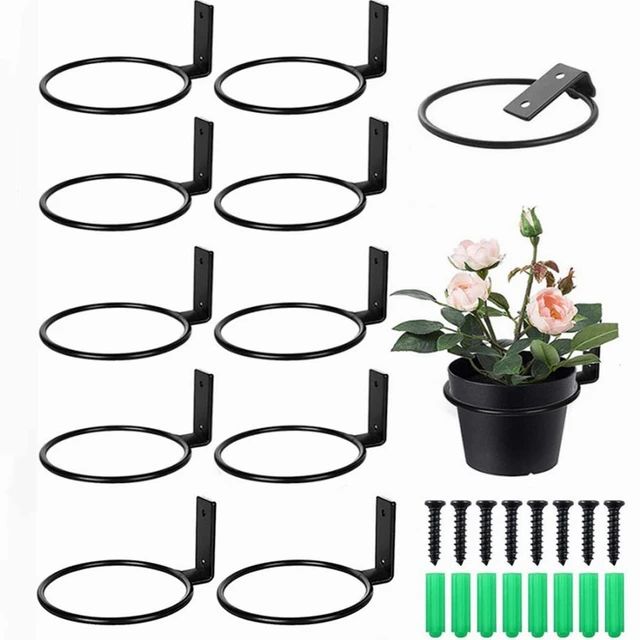 10pcs Flower Pot Holder Ring Wall Mounted Plant Wall Hanger Rings Round Planter  Hooks Hangers (with Nails) - AliExpress