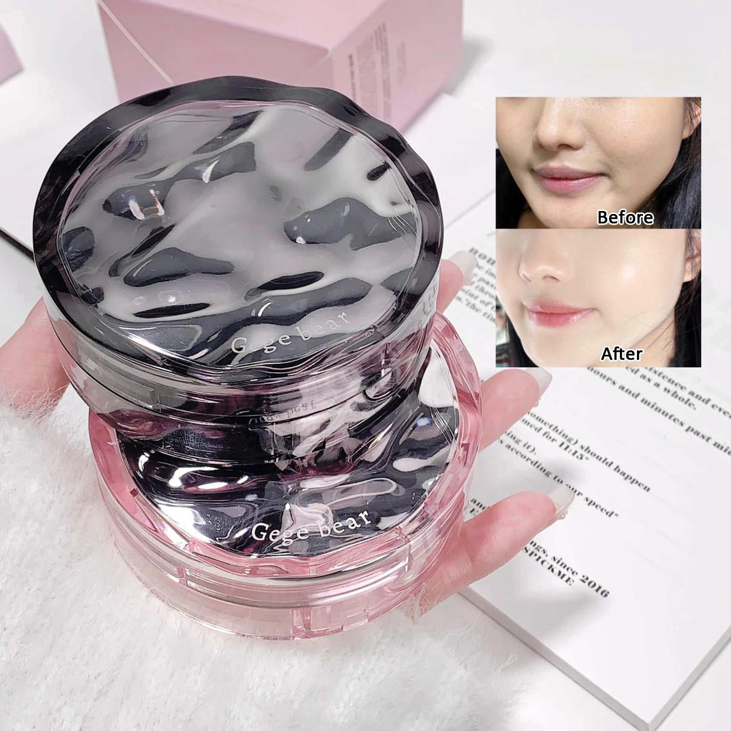 BB Cream Air Cushion Foundation Full Coverage Waterproof Longlasting Concealer Oil-control Soft Cushion Compact Face Makeup Base