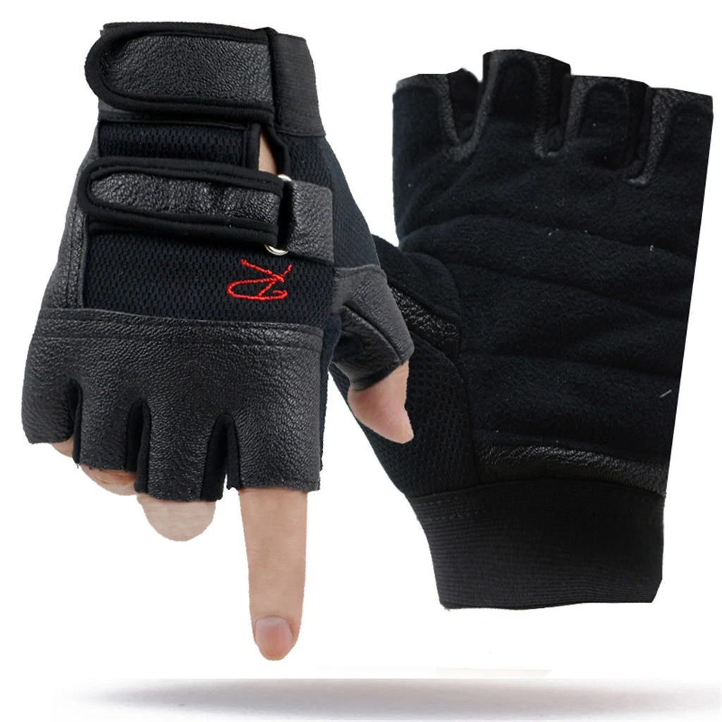 Men Women Gym Gloves Weight Lifting Bodybuilding Weight Lifting Gloves Fitness Training with Lengthen Wrist Straps