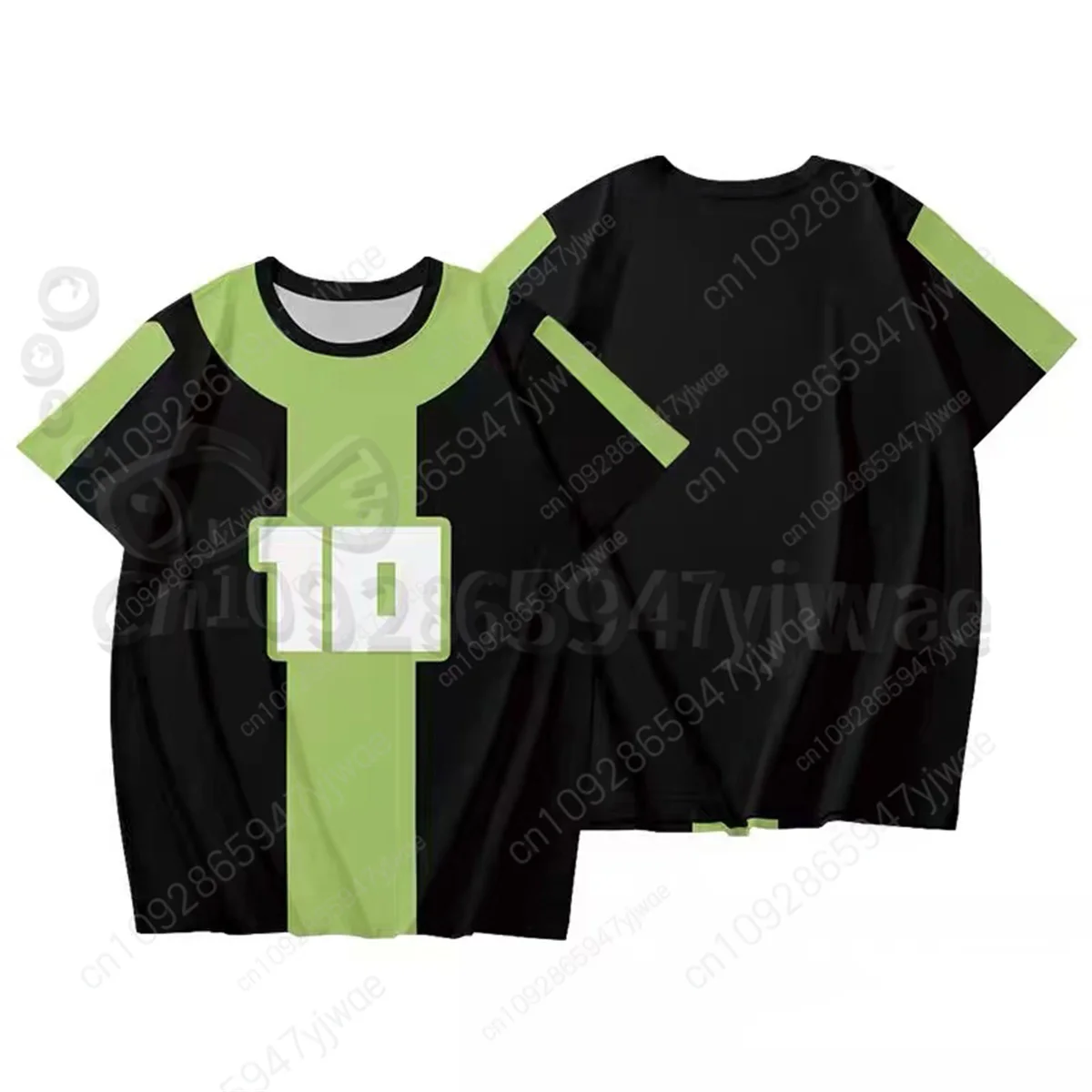 Amerikanische Anime Omnitrix Ben10 Cosplay T-Shirts 3D Ben Tennyson Druck 3D Grafik T-Shirts Sommer Erwachsene Harajuku Y2k Tops – Detail 3