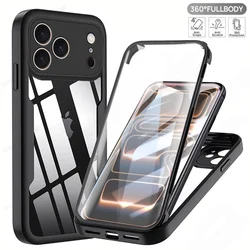 360 Full Cover Protective Phone Case with Screen Protection - iPhone SE (2020) (Black)