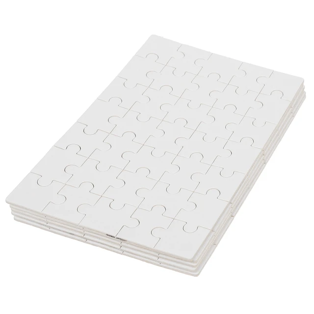 5 Sets Blank White Jigsaw Puzzles Sublimation Puzzle Craft White DIY White  Puzzle - AliExpress