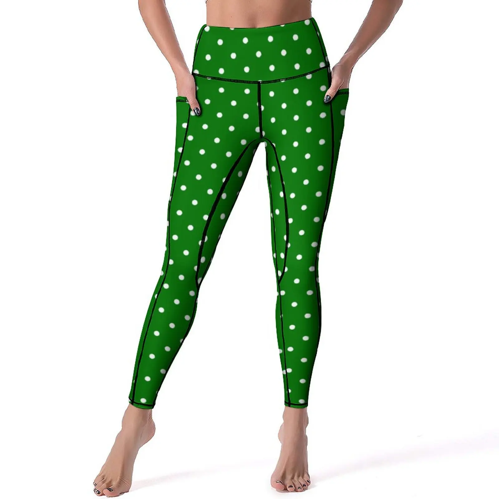 

Белые светлые рождественские зеленые тренировочные штаны для йоги пуш-ап Новинка эластичные дизайнерские спортивные колготки подарок