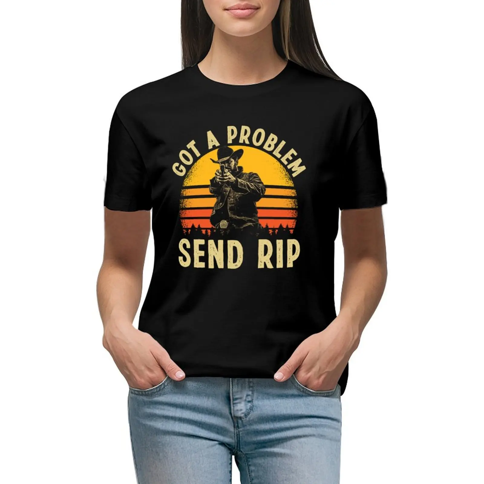 

Got a Problem Send RIP T-shirt summer clothes Female clothing anime clothes tops for Women