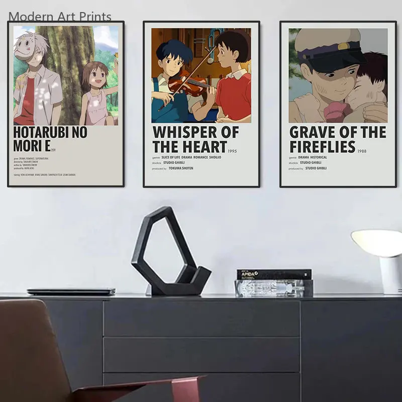 Grave of the Fireflies Poster Modern Miyazaki Hayao Classic Anime Movie  Canvas Painting Wall Art Kids Room Home Decor - AliExpress