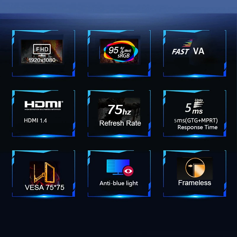 24 ġ PC  75Hz VGA ũž LCD ÷ FHD VA ȭ 5ms ̸  (Ŀ ) HDMI ȣȯ   ȭ